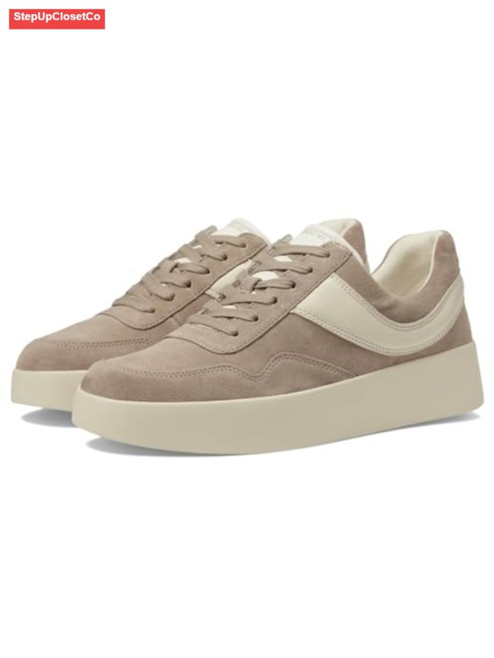 Women's Leather Suede Lace-Up Sneakers Comfort Casual